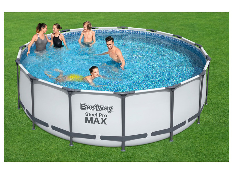 Zobrazit na celou obrazovku Bestway Bazén s ocelovým rámem Steel ProMAX™ s filtračním zařízením a bezpečnostními schůdky, Ø 4,57 x 1,22 m - Obrázek 3