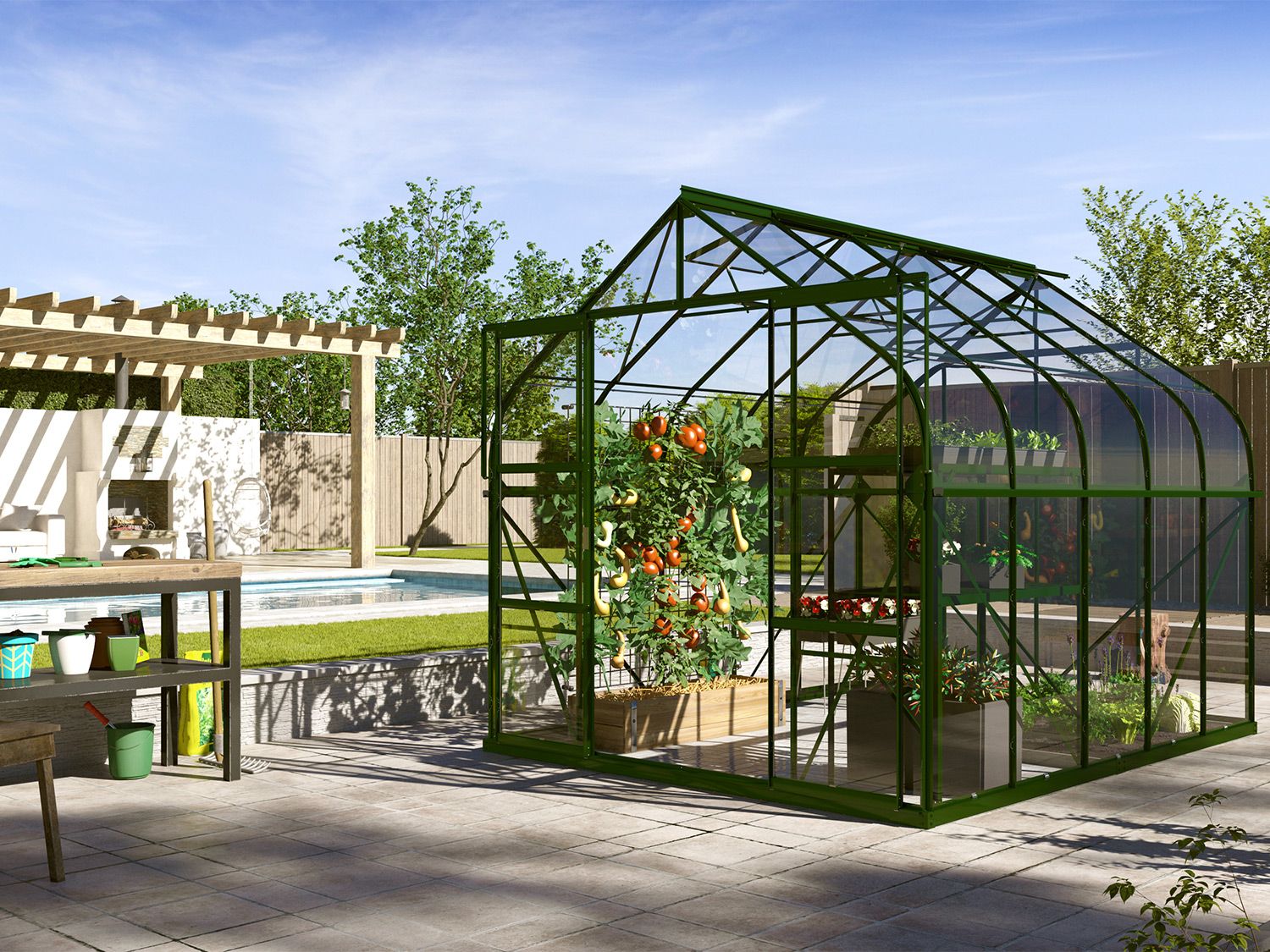 Vitavia Zahradní skleník Dione (smaragdová, 8,3 m²)