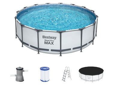 Bestway Bazén s ocelovým rámem Steel ProMAX™ s filtračním zařízením a bezpečnostními schůdky, Ø 4,57 x 1,22 m