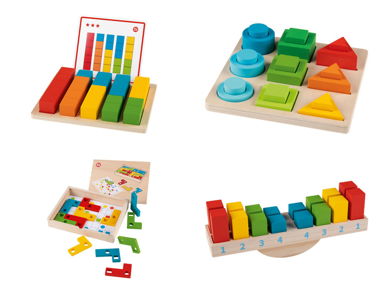  Zobrazit na celou obrazovku Playtive Dřevěná duhová motorická hračka Montessori - Obrázek 1