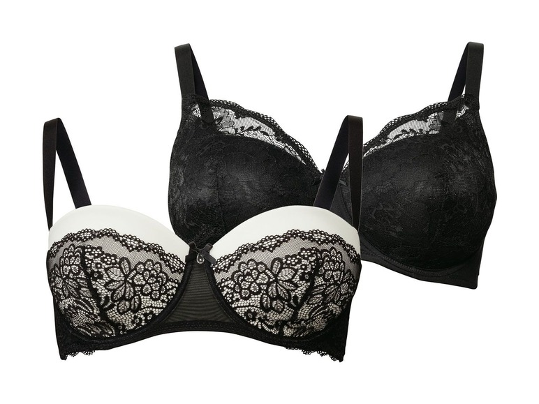  Zobrazit na celou obrazovku ESMARA® Lingerie Dámská podprsenka XXL, 2 kusy - Obrázek 1