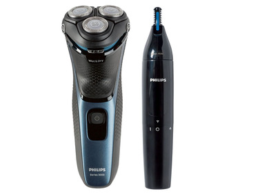 PHILIPS Rotační holicí strojek S3133/57 + Zastřihovač nosních a ušních chloupků NT1150