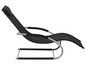Černé zahradní lehátko s područkami