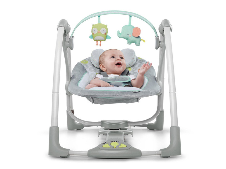  Zobrazit na celou obrazovku Ingenuity™ Dětská kolébka Swing 'n Go Portable Swing™ – Hugs & Hoots™ - Obrázek 2