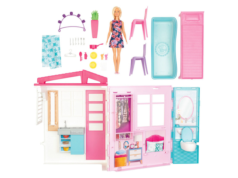  Zobrazit na celou obrazovku Barbie Prázdninový dům s nábytkem a panenkou - Obrázek 2