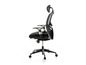 Černá ergonomická kancelářská židle s vysokým opěradlem a kolečky.