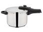 Nerezový tlakový hrnec s černými rukojetěmi