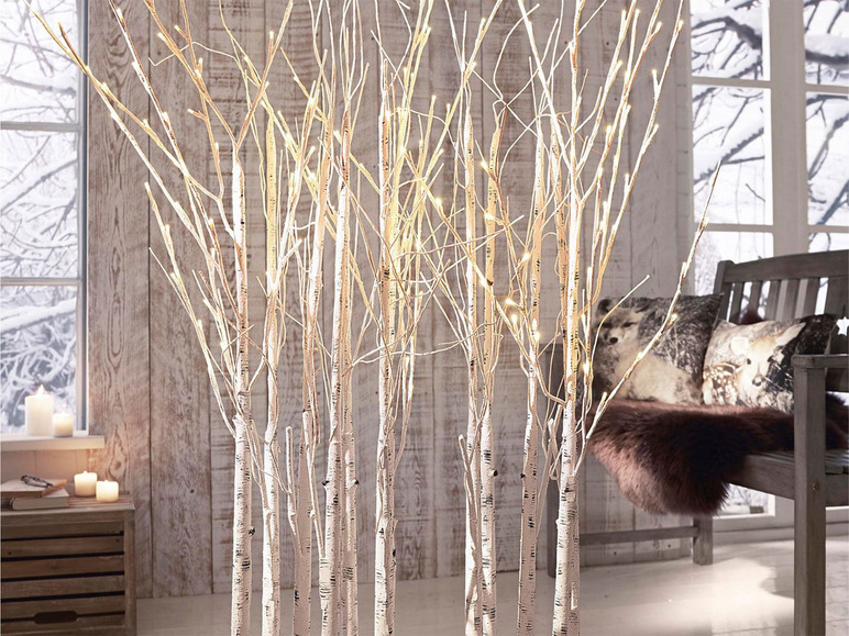  Zobrazit na celou obrazovku Pureday Interiérová LED dekorace „Březový les“ - Obrázek 2