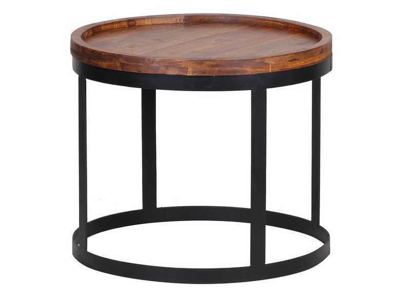  Zobrazit na celou obrazovku Wohnling Odkládací stolek AKOLA ze sheeshamového dřeva, 2 kusy - Obrázek 3
