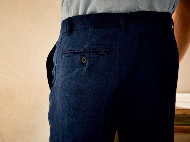  Zobrazit na celou obrazovku LIVERGY® Pánské lněné Chino kalhoty - Obrázek 3