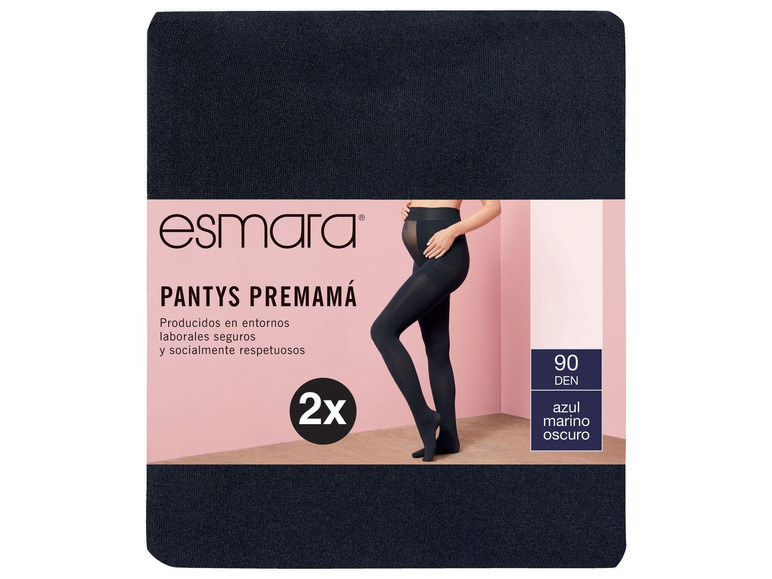  Zobrazit na celou obrazovku esmara® Dámské těhotenské punčochové kalhoty 90 DEN, 2 kusy - Obrázek 4