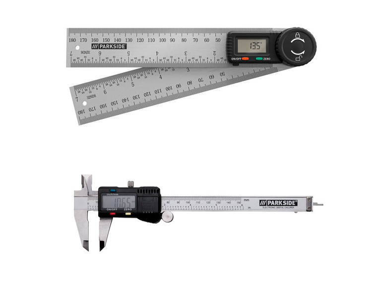  Zobrazit na celou obrazovku PARKSIDE® Digitální posuvné měřítko / Úhloměr - Obrázek 1