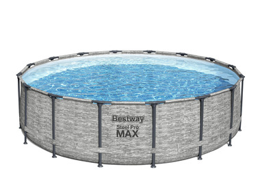Bestway Bazén s ocelovým rámem Steel ProMAX™ s filtračním zařízením a bezpečnostními schůdky, Ø 4,88 x 1,22 m