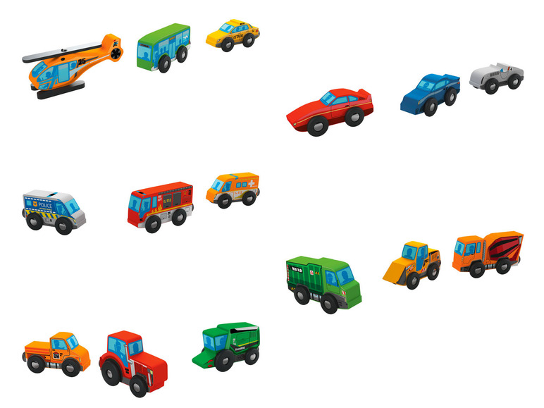  Zobrazit na celou obrazovku Playtive Dřevěná autíčka - Obrázek 1