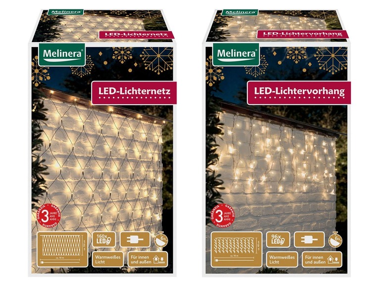  Zobrazit na celou obrazovku Melinera Světelný LED závěs / světelná LED síť - Obrázek 1