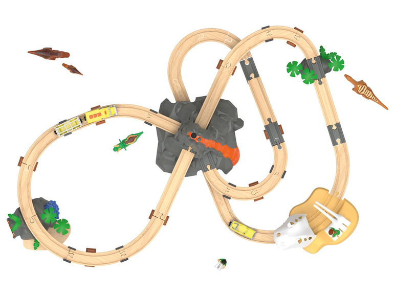  Zobrazit na celou obrazovku Playtive Dřevěná železnice Dinopark / Hlavní nádraží / Městská doprava - Obrázek 4