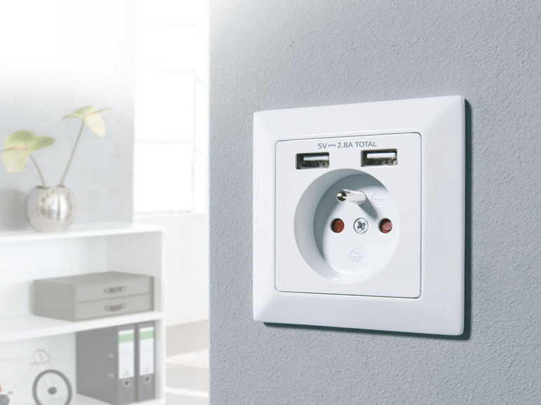  Zobrazit na celou obrazovku SILVERCREST® Zásuvka se 2 USB porty - Obrázek 2