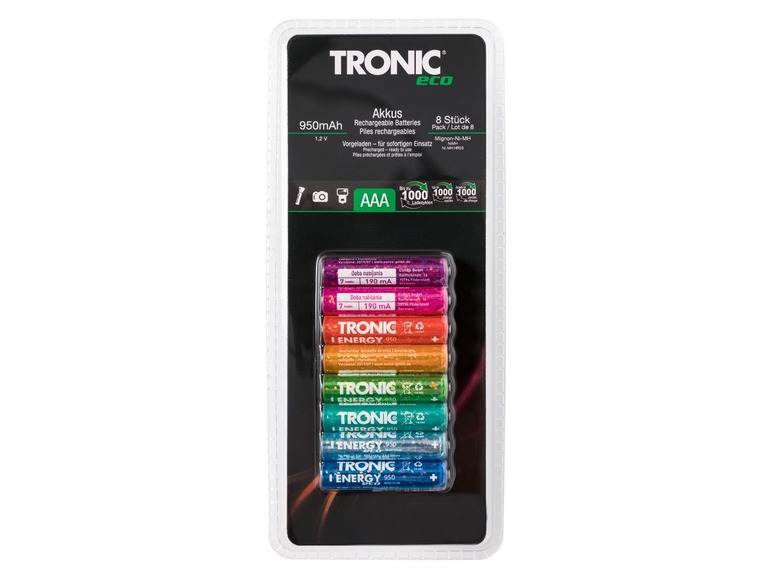  Zobrazit na celou obrazovku TRONIC® Nabíjecí baterie Eco, 8ks AA 2400 mAh/8ks AAA 950 mAh - Obrázek 2