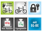 E-bike vhodný, maximální zatížení 60 kg, vlastní hmotnost cca 17 kg, včetně zámku a klíče.