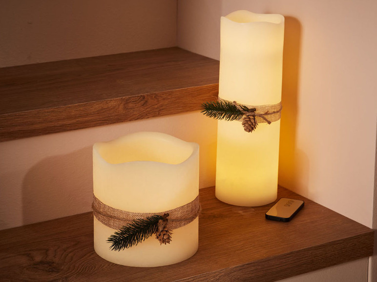  Zobrazit na celou obrazovku LIVARNO home LED svíčka z přírodního vosku - Obrázek 9