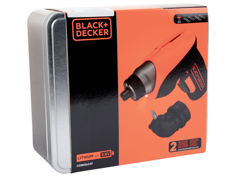  Zobrazit na celou obrazovku Black & Decker Aku šroubovák 3,6 V CS3652LCAT - Obrázek 6