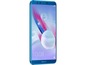 Modrý smartphone Honor s jasným displejem.