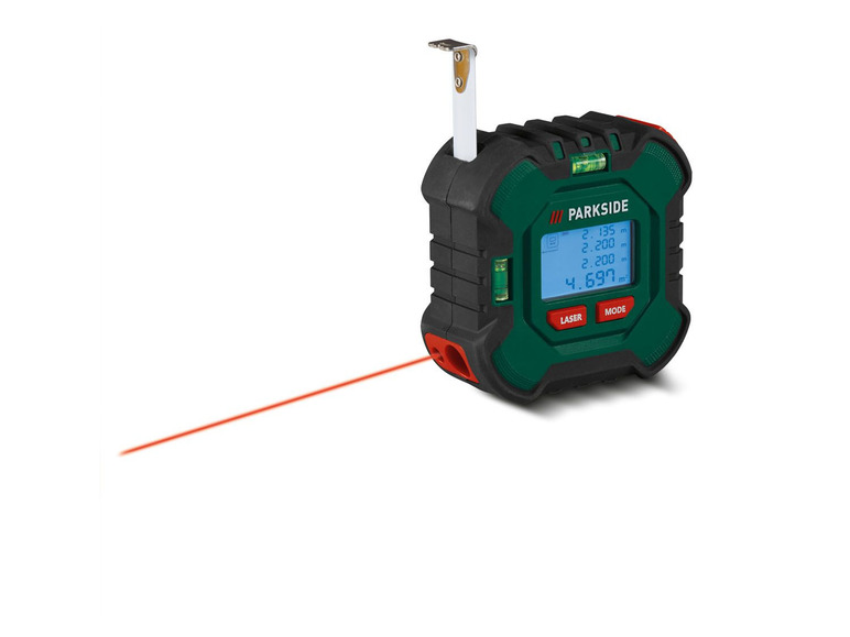  Zobrazit na celou obrazovku PARKSIDE® Laserový měřič vzdálenosti s měřicím pásmem PLMB 4 A1 - Obrázek 1