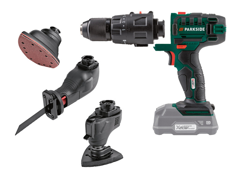  Zobrazit na celou obrazovku PARKSIDE® Aku kombinované nářadí 4 v 1 PKGA 20-Li C2, 2 Ah - Obrázek 1