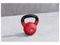 Červená kettlebell o hmotnosti 10 kg pro cvičení.