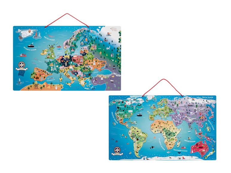  Zobrazit na celou obrazovku Playtive JUNIOR Dřevěná magnetická mapa - Obrázek 1