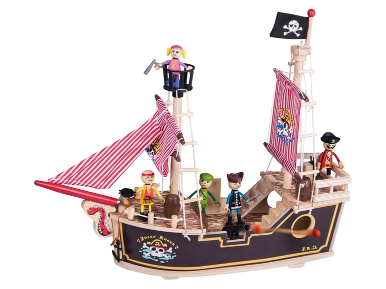  Zobrazit na celou obrazovku Playtive JUNIOR Dřevěná pirátská loď - Obrázek 1