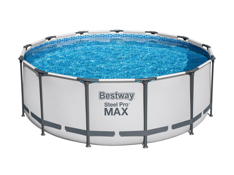  Zobrazit na celou obrazovku Bestway Bazén s ocelovým rámem Steel ProMAX™ s filtračním zařízením a bezpečnostními schůdky, Ø 3,96 x 1,22 m - Obrázek 2