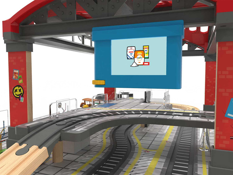  Zobrazit na celou obrazovku Playtive Dřevěná železnice Hlavní nádraží - Obrázek 3