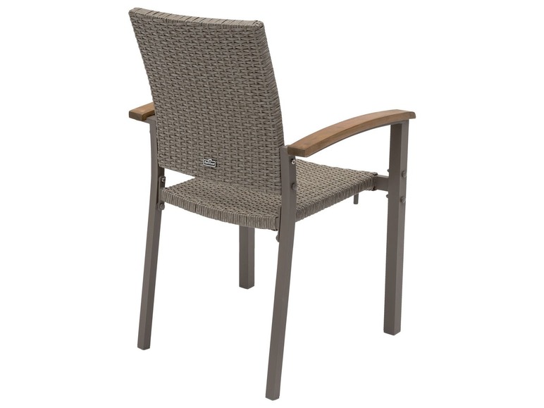  Zobrazit na celou obrazovku florabest Hliníková stohovatelná židle z umělého ratanu, přírodní - Obrázek 3