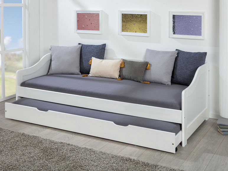  Zobrazit na celou obrazovku Inter Link Rozkládací pohovka s postelí Leonie, 90 x 200 cm, bílá - Obrázek 6