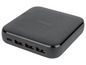 Černá nabíječka Ironic se 4 USB porty a portem PD 45W.