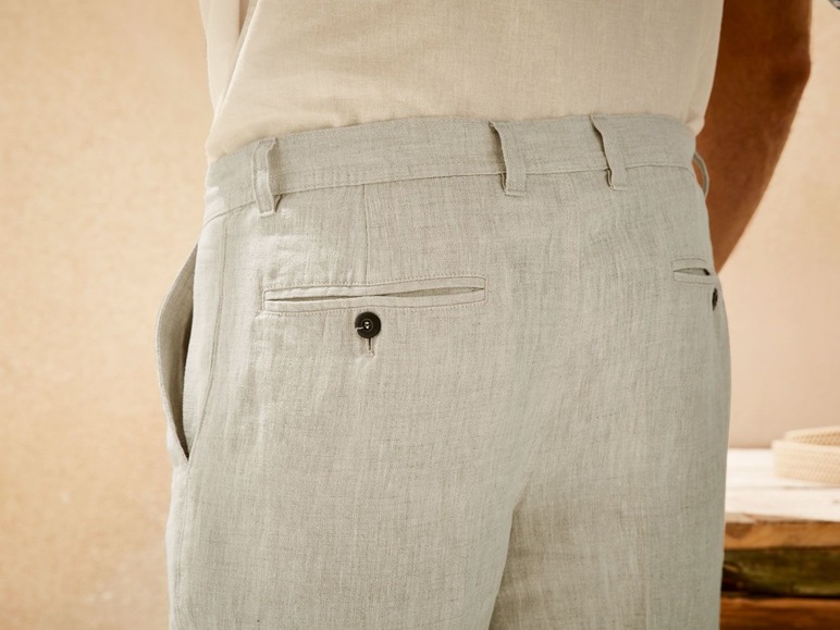  Zobrazit na celou obrazovku LIVERGY® Pánské lněné Chino kalhoty - Obrázek 3