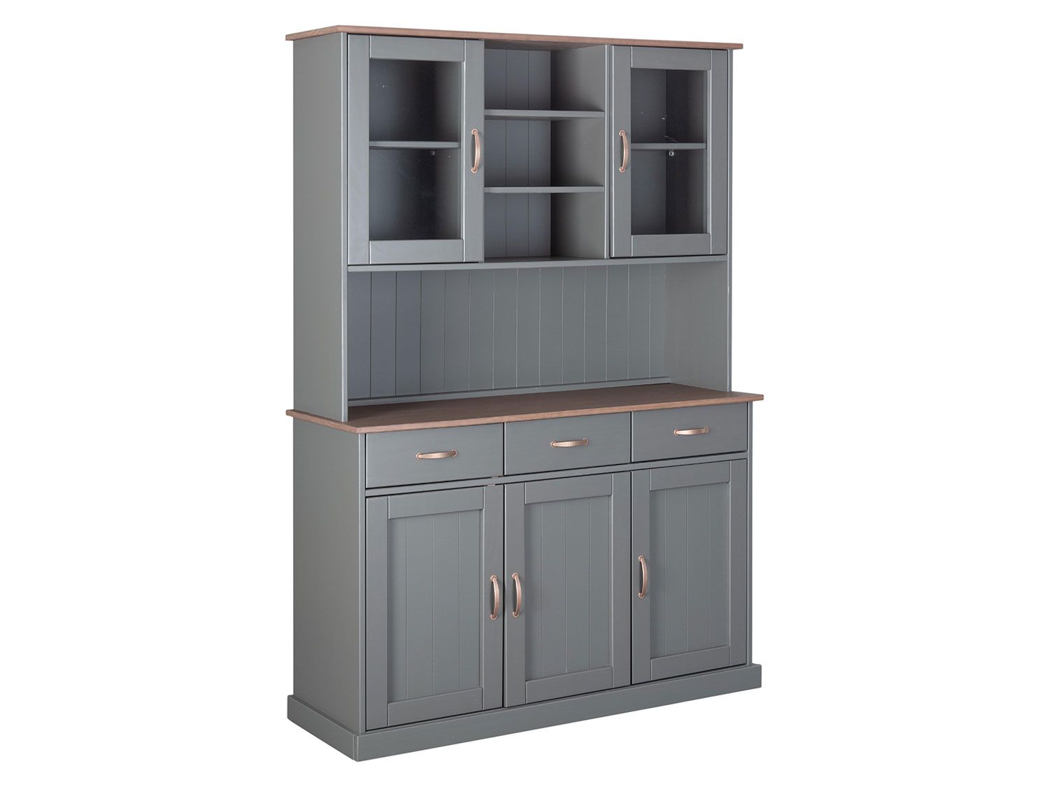 Inter Link Příborník Westerland (Se 3 zásuvkami a 5 otočnými dvířky, šedá, sépiová/hnědá)