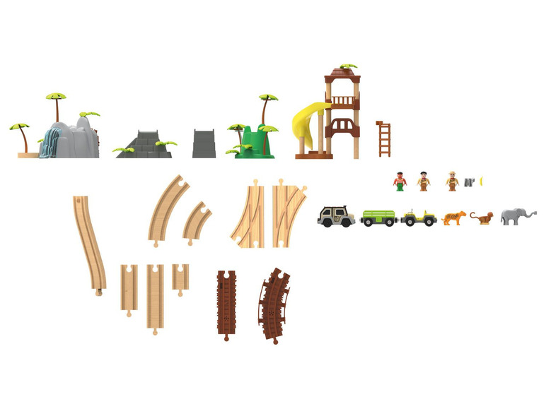  Zobrazit na celou obrazovku Playtive Dřevěná železnice Staveniště / Džungle - Obrázek 14