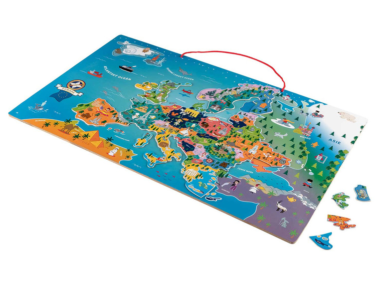  Zobrazit na celou obrazovku Playtive Dřevěná magnetická mapa - Obrázek 3