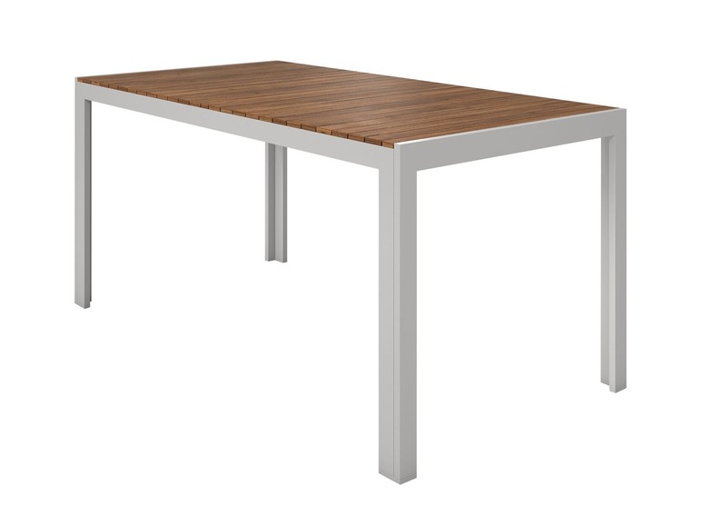  Zobrazit na celou obrazovku florabest Hliníkový stůl s deskou z eukalyptového dřeva, 156 x 80 cm - Obrázek 1