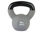 Šedá kettlebell s černou rukojetí, 8 kg