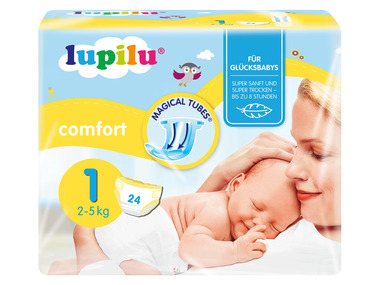 lupilu® Dětské pleny Comfort, velikost 1 NEWBORN, 24 kusů