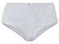 Šedé dámské kalhotky s krajkou.