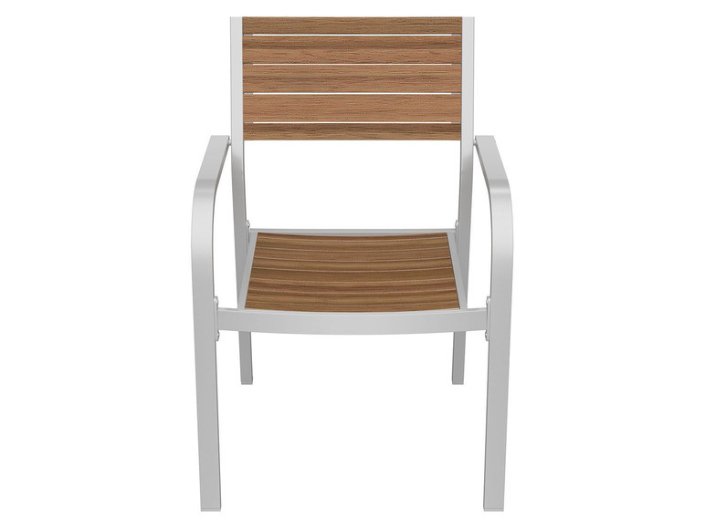  Zobrazit na celou obrazovku florabest Stohovatelná hliníková židle s eukalyptovým dřevem - Obrázek 3