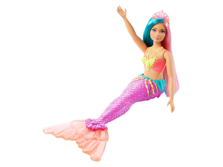  Zobrazit na celou obrazovku Barbie Dreamtopia Mořská panna, tyrkysová a růžová - Obrázek 1