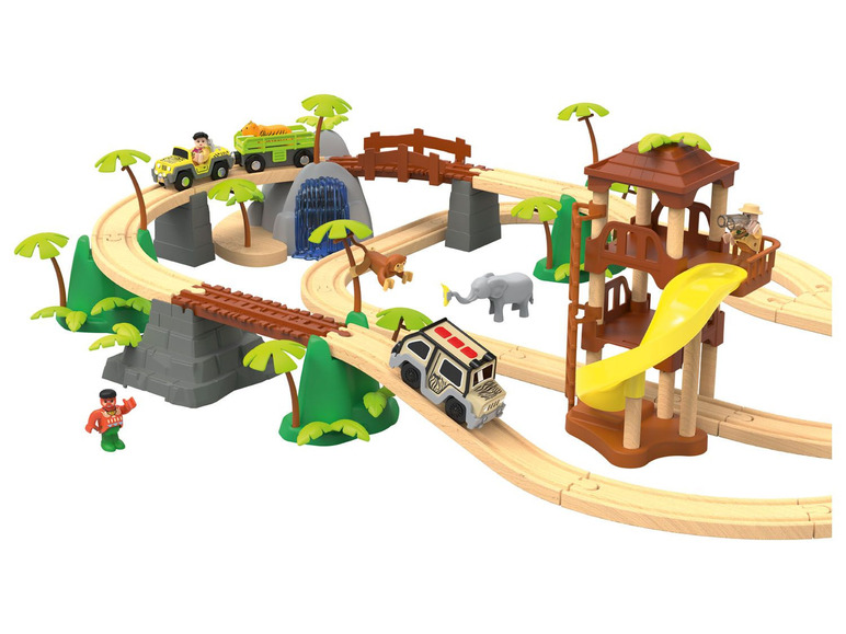  Zobrazit na celou obrazovku Playtive Dřevěná železnice Staveniště / Džungle - Obrázek 11