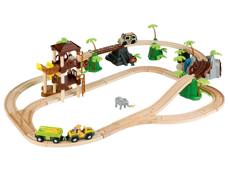  Zobrazit na celou obrazovku Playtive Dřevěná železnice Staveniště / Džungle - Obrázek 10