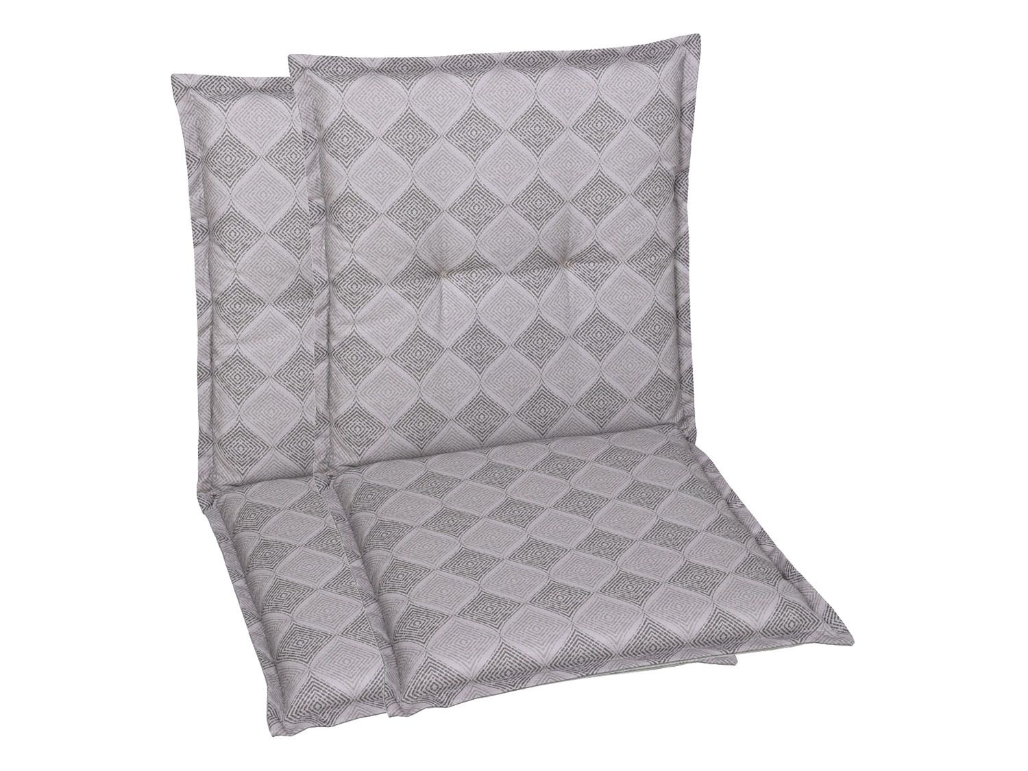 Go-De Textil Sada zahradních podsedáků Raute (nízká opěrka, 2 kusy, šedá)