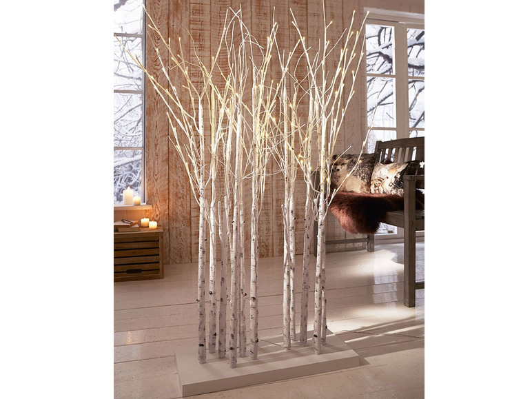  Zobrazit na celou obrazovku Pureday Interiérová LED dekorace „Březový les“ - Obrázek 1
